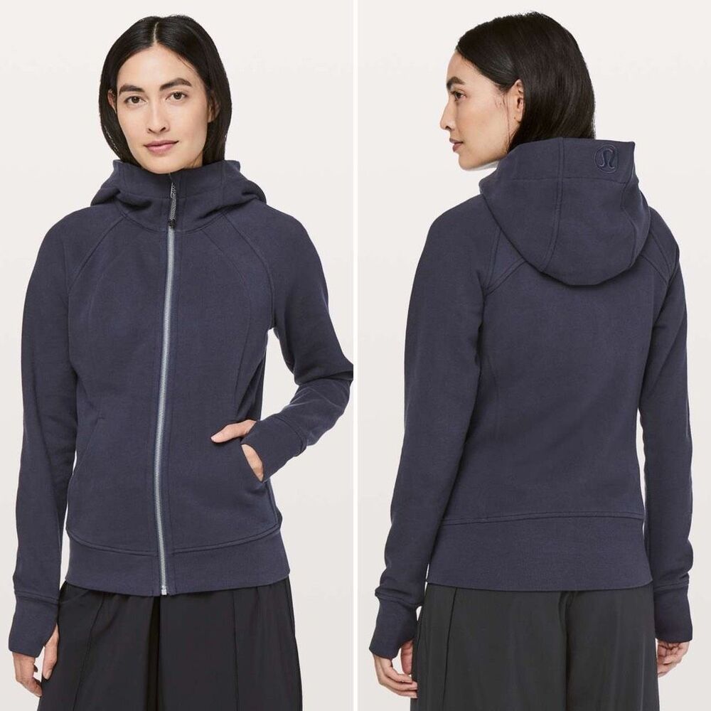 Lululemon Scuba Hoodie Light Cotton Fleece in Midnight Navy Size 10